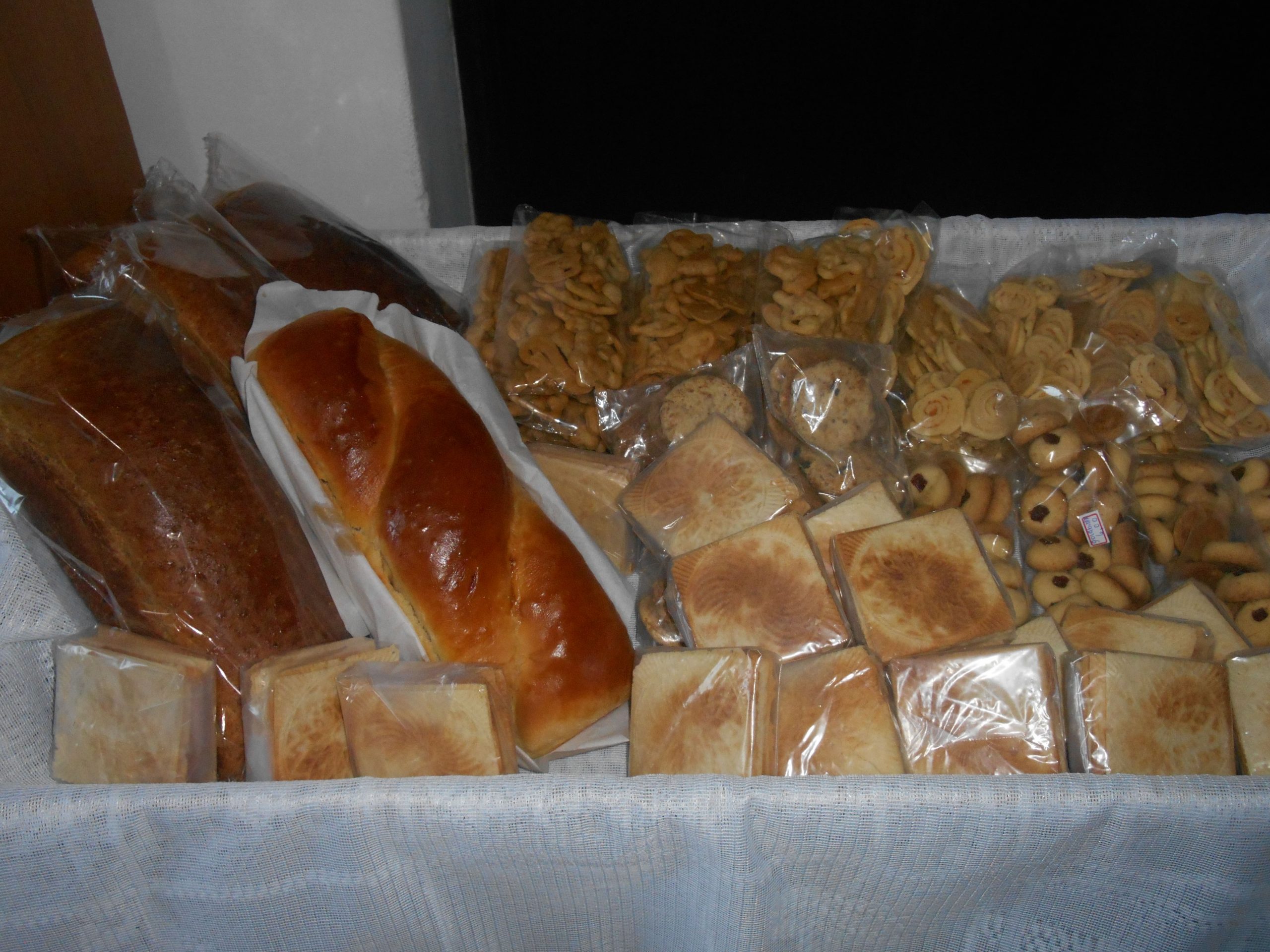 Pães e biscoitos variados