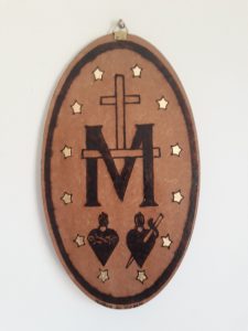 Medalha Milagrosa (verso) pirógrafo