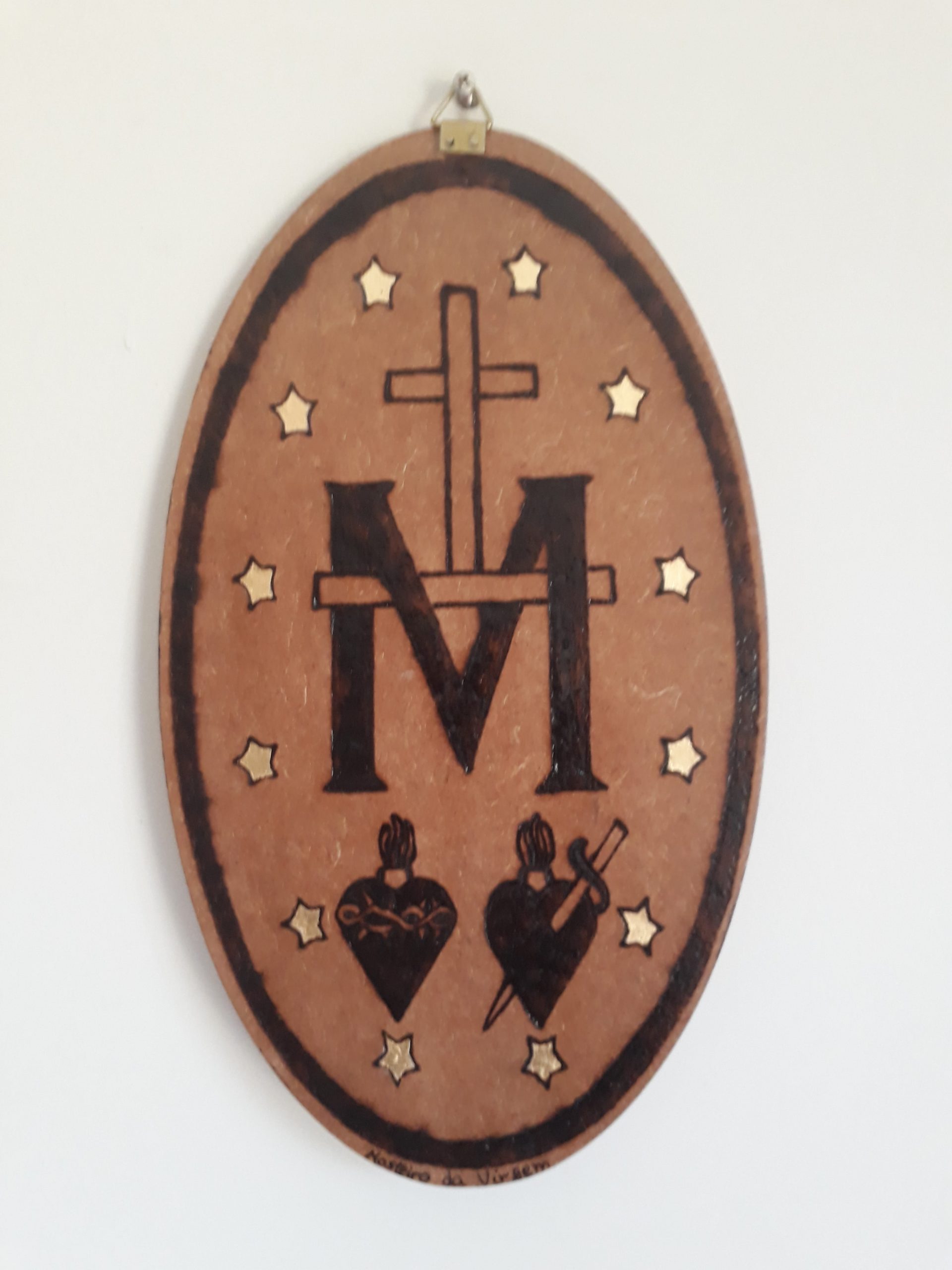 Medalha Milagrosa (verso) pirógrafo